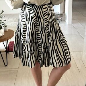 High waisted zebra print Anthropologie skirt